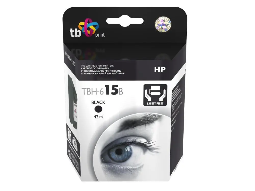 Tusz TB Print TBH-615B (zamiennik C6615DE nr 15) refabrykowany Czarny 42 ml
