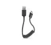 Kabel SBS TECABLEMICROSK Micro USB spiralny 0,5m Czarny