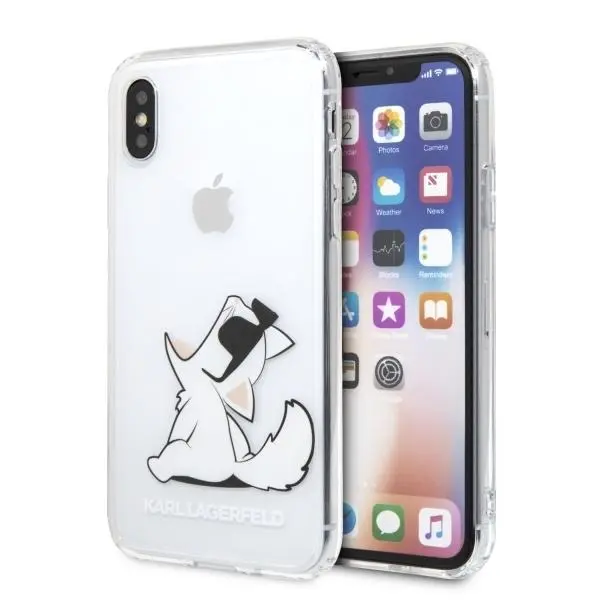 Etui Karl Lagerfeld KLHCI65CFNRC do iPhone Xs Max Przeźroczysty