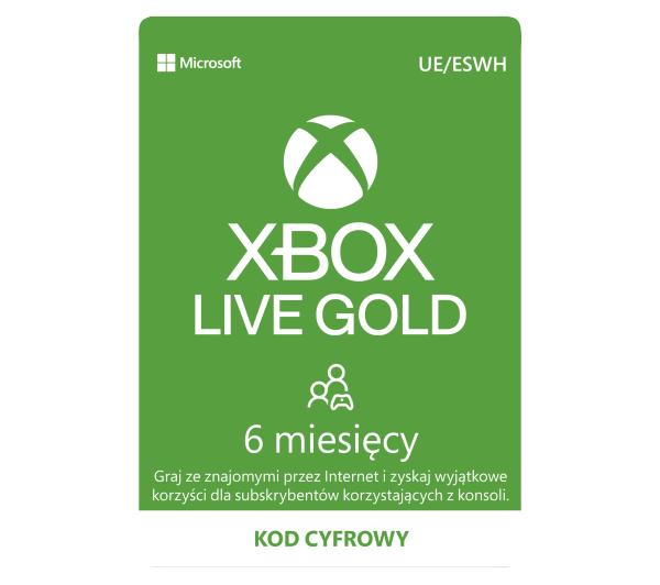 Subskrypcja Xbox Live Gold (6 m-ce) [kod aktywacyjny]