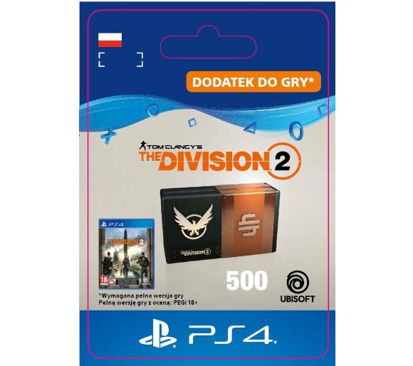 kod aktywacyjny Tom Clancy's The Division 2 - Pakiet 500 Kredytów [kod aktywacyjny] PS4