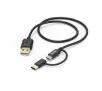 Kabel Hama 00178327 microUSB USB-C do USB 1m Czarny