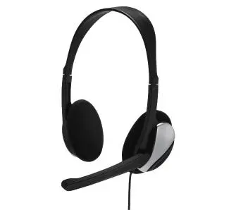 Słuchawki przewodowe z mikrofonem Hama Essential HS 200 Nauszne Czarny