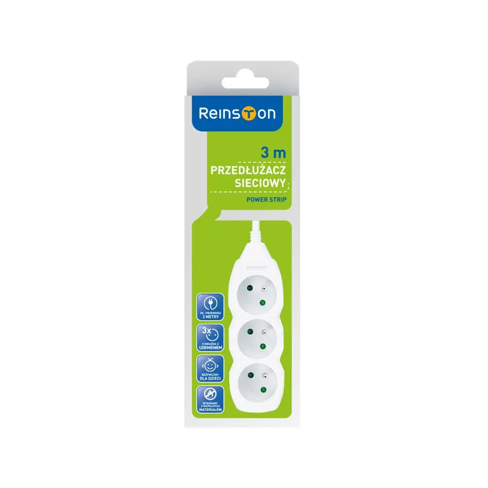 Przedłużacz Reinston EPRZ016 3 gniazda 3m Biały