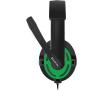 Słuchawki przewodowe z mikrofonem Defender Warhead G-300 Nauszne Czarno-zielony