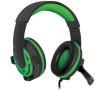 Słuchawki przewodowe z mikrofonem Defender Warhead G-300 Nauszne Czarno-zielony