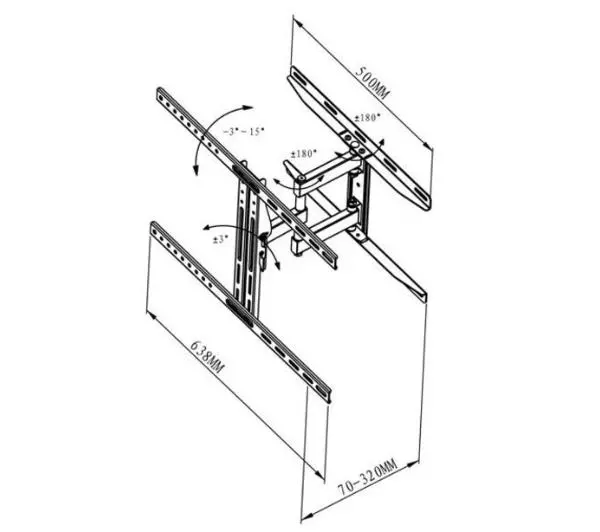 Vivanco BFMO 6060 (37981) do 65" Max 45kg