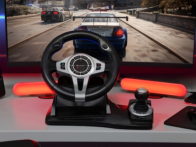 Kierownica Tracer Roadster 4w1 z pedałami do PS4, PS3, Xbox One, PC