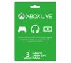 Subskrypcja Xbox Live Gold (3 m-ce karta zdrapka)