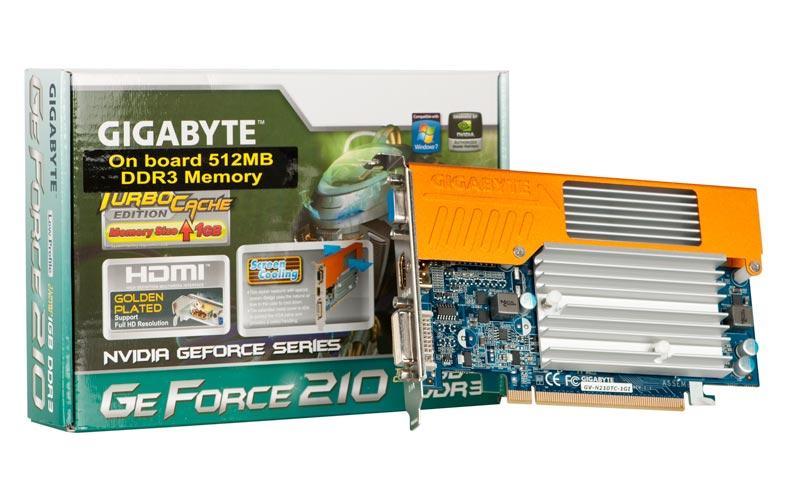 Gigabyte GeForce 210 512MB DDR3 64bit Turbo Cache