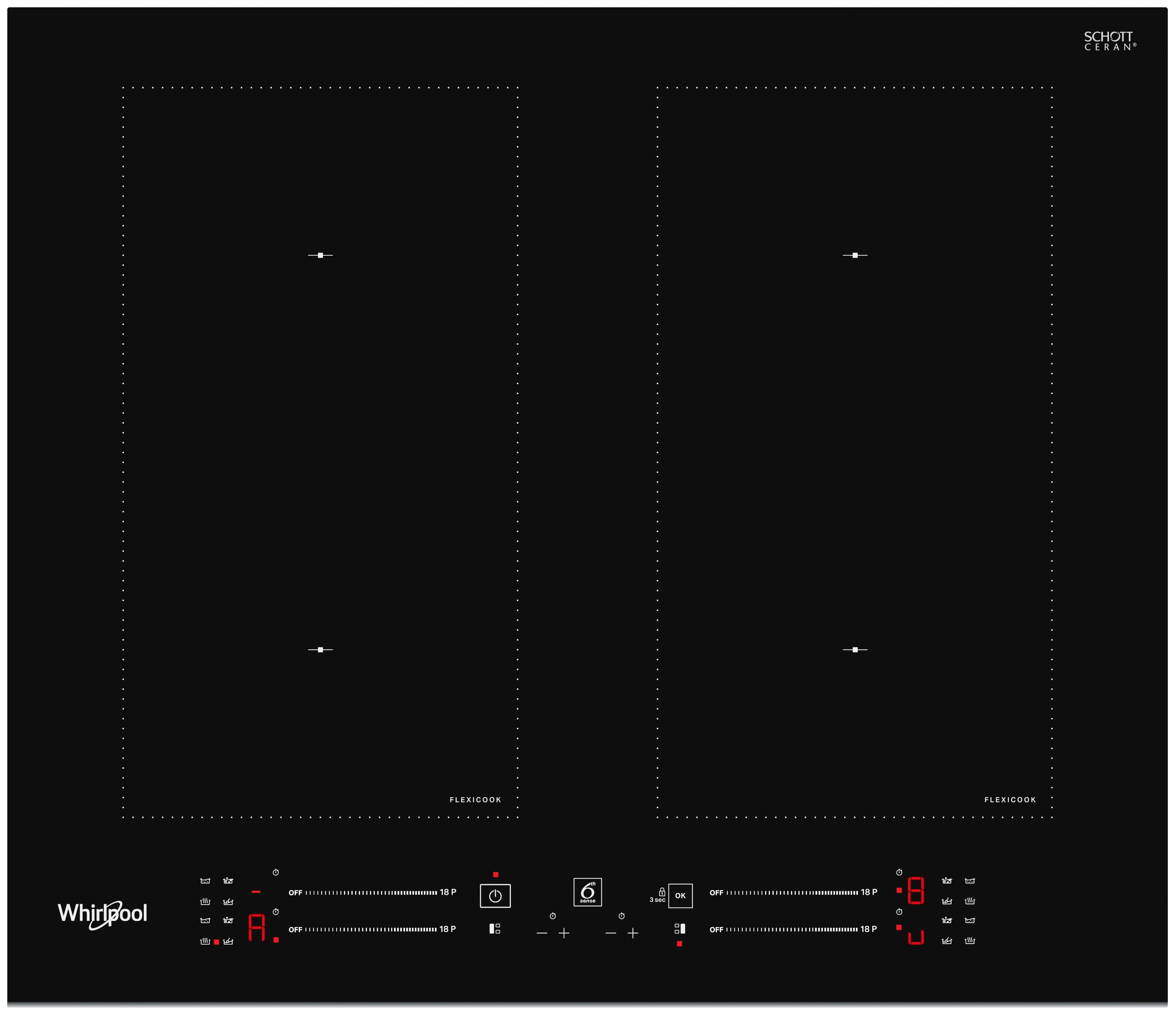 Płyta indukcyjna Whirlpool WL S3160 BF FlexiCook x2 59cm
