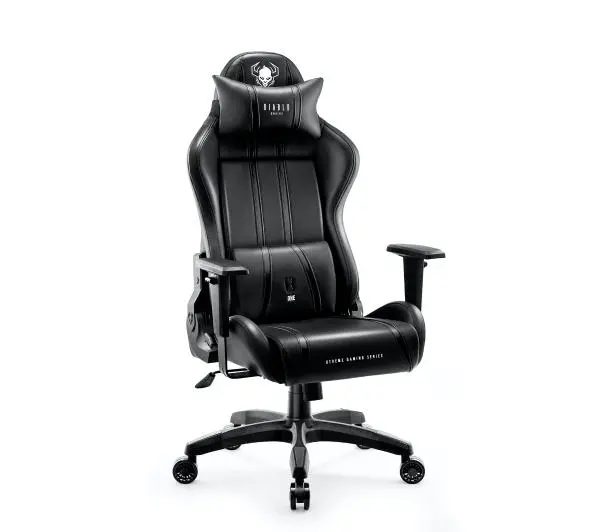 Diablo Chairs X-One 2.0 Normal Size Gamingowy do 136kg Skóra ECO Tkanina Czarny - Kup na Raty - RRSO 0%