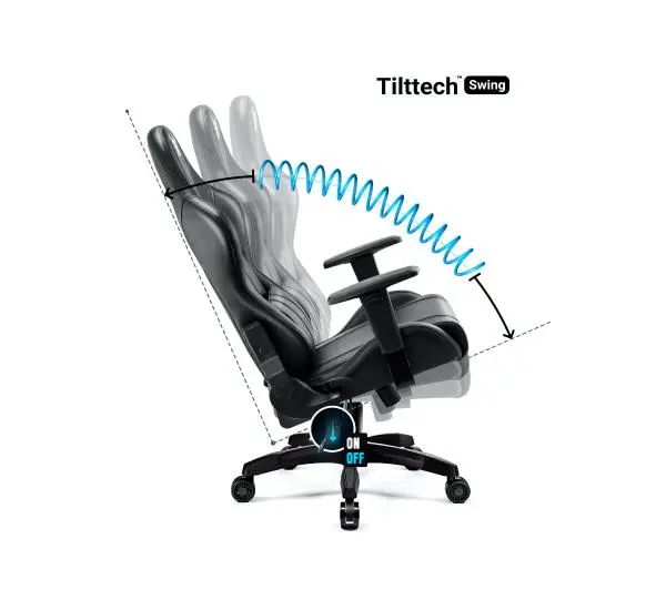 Diablo Chairs X-One 2.0 Normal Size Gamingowy do 136kg Skóra ECO Tkanina Czarny - Kup na Raty - RRSO 0%