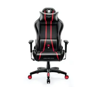 Fotel Diablo Chairs X-One 2.0 Normal Size Gamingowy do 136kg Skóra ECO Tkanina Czarno-czerwony