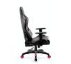 Fotel Diablo Chairs X-One 2.0 Normal Size Gamingowy do 136kg Skóra ECO Tkanina Czarno-czerwony
