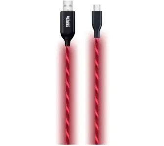 Kabel Yenkee USB typ-C LED 1m Czerwony