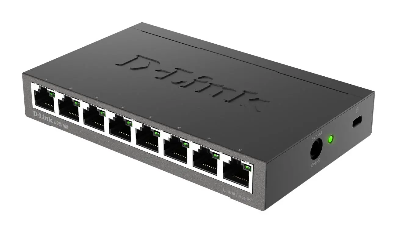 фото Коммутатор неуправляемый D-Link DGS-108 1