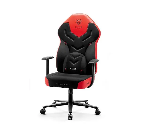 Diablo Chairs X-Gamer 2.0 Normal Size Gamingowy do 150kg Skóra ECO Tkanina Deep red - Kup na Raty - RRSO 0%