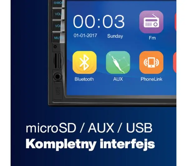 Vordon HT-800 Jersey z USB/SD 7" 4x60W Bluetooth