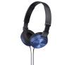 Słuchawki przewodowe Sony MDR-ZX310AP Nauszne Mikrofon Niebieski