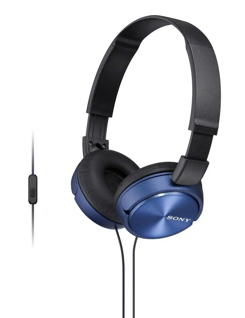 Słuchawki przewodowe Sony MDR-ZX310AP Nauszne Mikrofon Niebieski