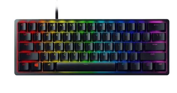 Klawiatura mechaniczna Razer Huntsman Mini Clicky Optical Switch purple Czarny