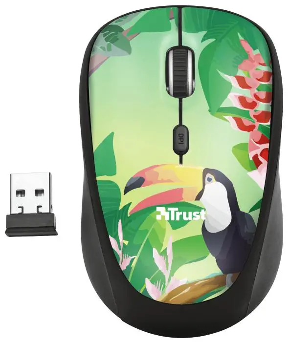 Myszka Trust Yvi Wireless Mouse Toucan 23389 Zielony