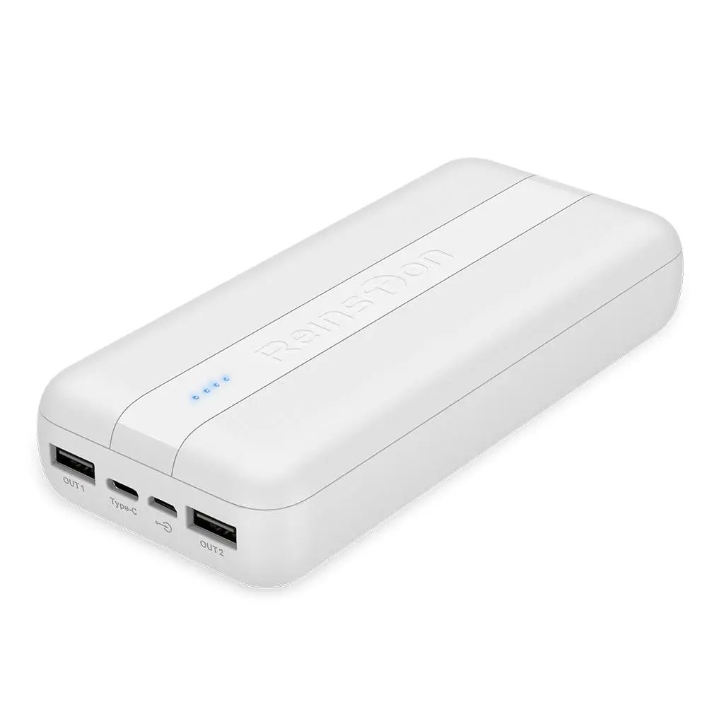 фото Зовнішній акумулятор (павербанк) Reinston 20000 mAh White (EPB028)