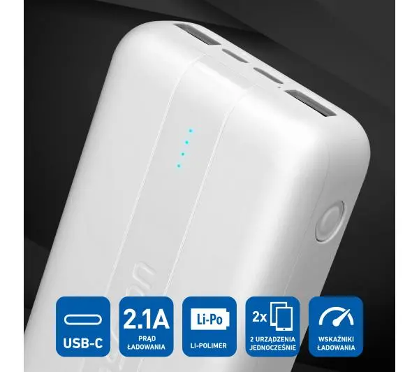 Reinston EPB028 20000mAh Biały - ⚡ BESTSELLERY ⚡