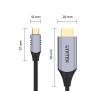 Kabel USB Unitek V1125A Srebrno-szary