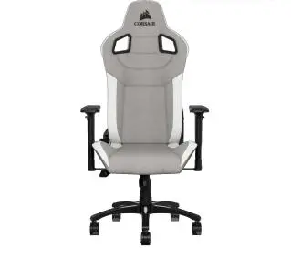 Corsair T3 Rush Gamingowy do 120kg Tkanina Biało-szary - Kup na Raty - RRSO 0%