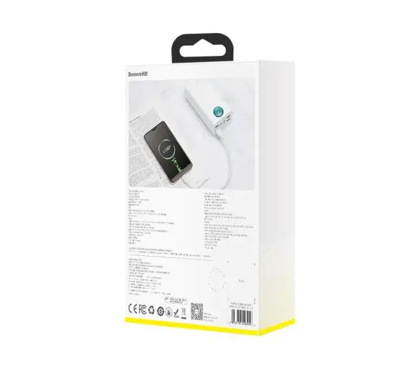 Baseus PPLG000102 Amblight 30000mAh PD QC 3.0 65W Biały - ⚡ BESTSELLERY ⚡