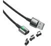 Baseus Kabel magnetyczny  Zinc Kit micro USB / USB-C / Lightning 1.5/2A 2m (czarny)
