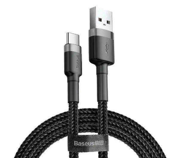 Baseus USB-C Cafule 2A 2m Szaro-czarny