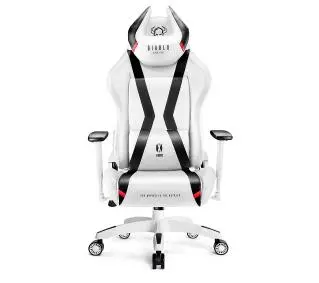 Diablo Chairs X-Horn 2.0 King Size Gamingowy do 180kg Skóra ECO Biało-czarny - Kup na Raty - RRSO 0%