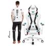 Fotel Diablo Chairs X-Horn 2.0 King Size Gamingowy do 180kg Skóra ECO Biało-czarny