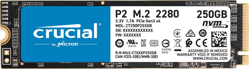 Dysk SSD Crucial P2 250GB M.2 PCIe NVMe
