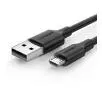 Kabel UGREEN micro USB QC 3,0 2,4A 0,25m Czarny