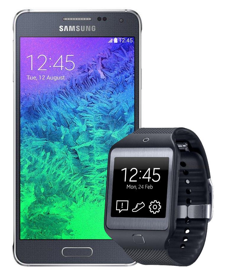 Samsung Galaxy Alpha SM-G850F (czarny) + Gear 2 Neo (czarny)