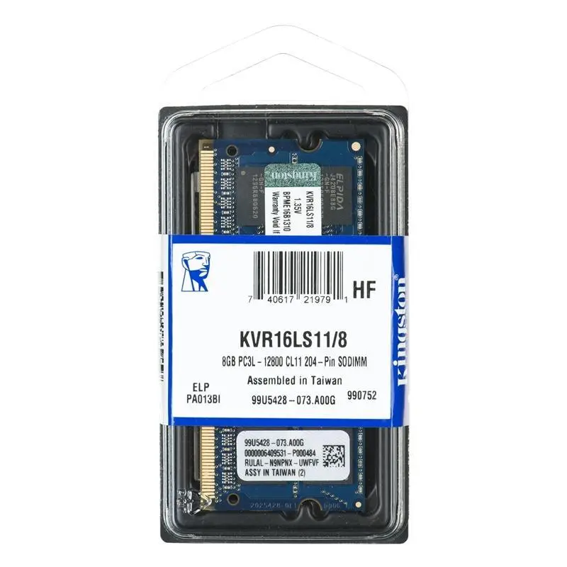 Pamięć Kingston DDR3L 8GB 1600 CL11 SODIMM