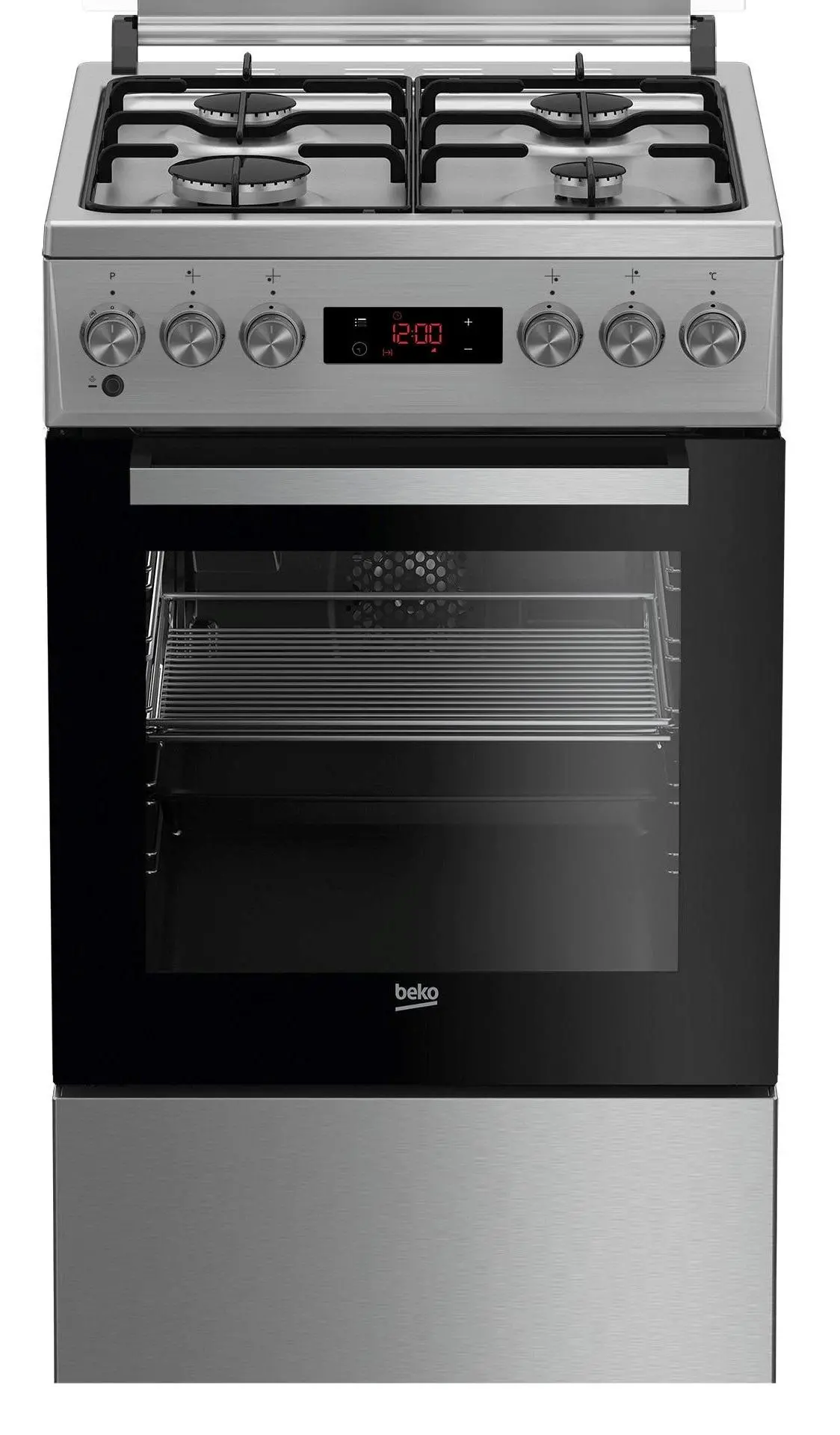 Kuchnia gazowo-elektryczna Beko FSM52320TXDS Piekarnik parowy Termoobieg