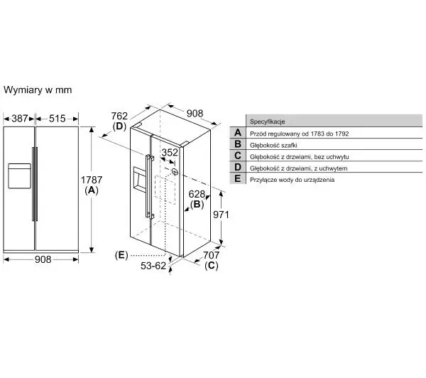 Siemens iQ500 KA93GAIEP Pełny No Frost 178,7cm Dystrybutor wody Srebrny - DRUGI -30%, ALBO 5-TY ZA 1ZŁ - Kup na Raty - RRSO 0%