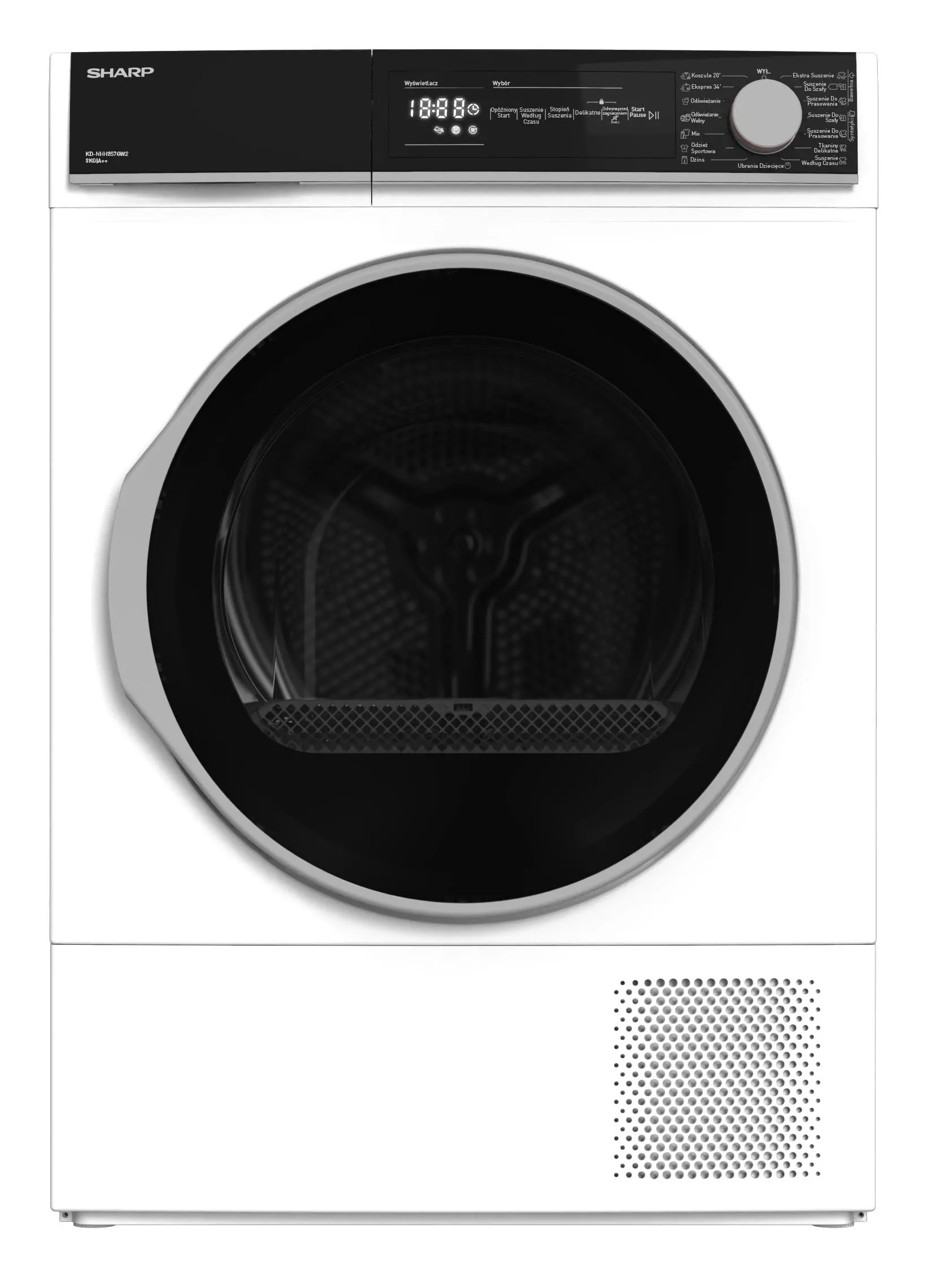 Suszarka Sharp KD-NHH7S7GW2-PL 60,9cm 7kg