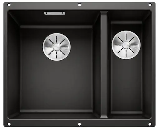 Zlewozmywak Blanco SUBLINE 340/160-U 525985 Komora z lewej strony Granitowy Czarny