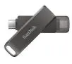 PenDrive SanDisk iXpand Luxe 64GB USB Typ C / Lightning Srebrno-czarny