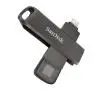 PenDrive SanDisk iXpand Luxe 64GB USB Typ C / Lightning Srebrno-czarny