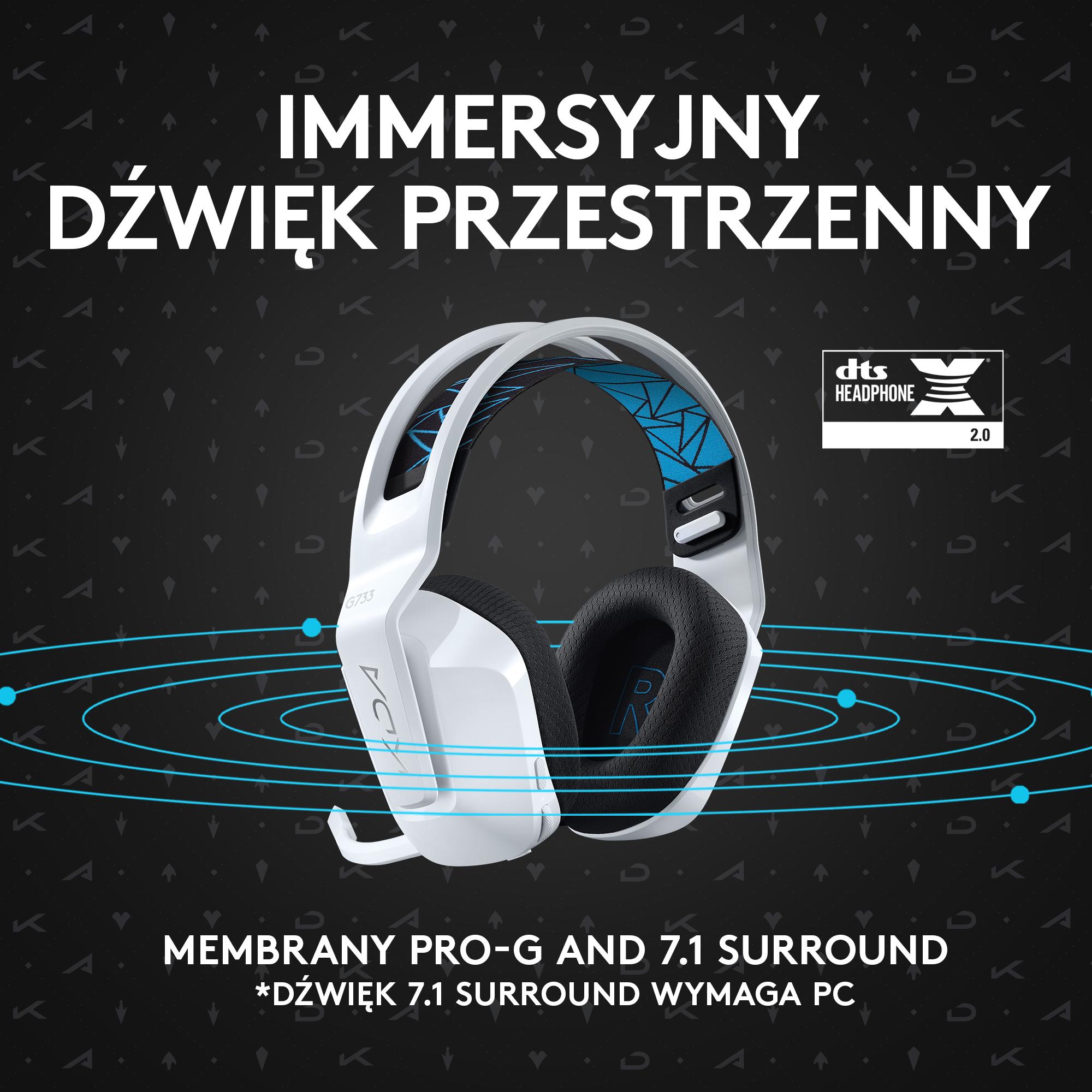 アイさん専用　Logitech G G733 LoL Słuchawki bezprzewodowe z mikrofonem Logitech G733