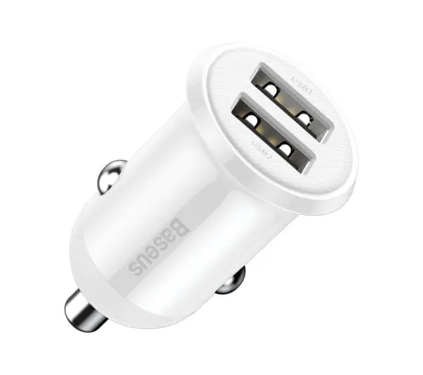 Baseus Grain Pro 2x USB 4,8A Biały