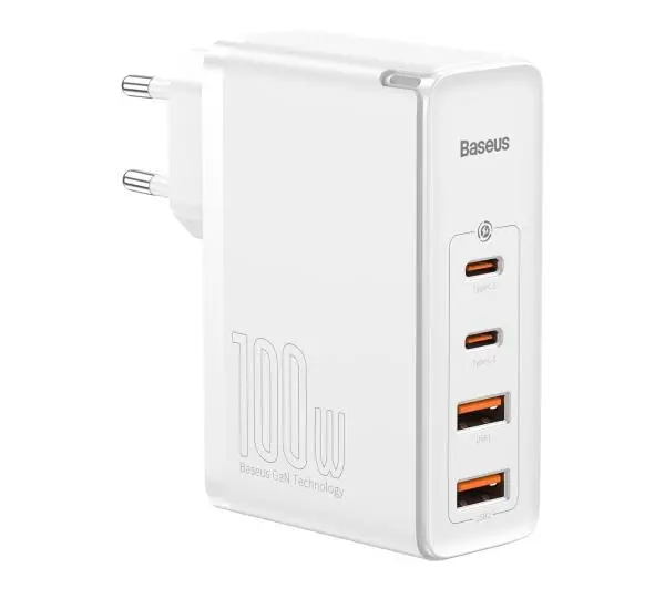 Baseus GaN2 Pro 2x USB + 2x USB-C 100W Biały