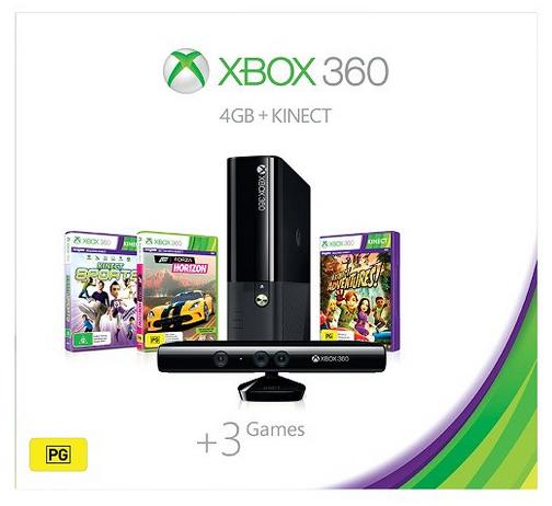 Microsoft Xbox 360 E 4GB Console With Kinect Sensor By